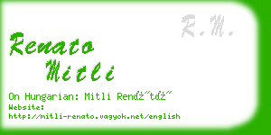 renato mitli business card